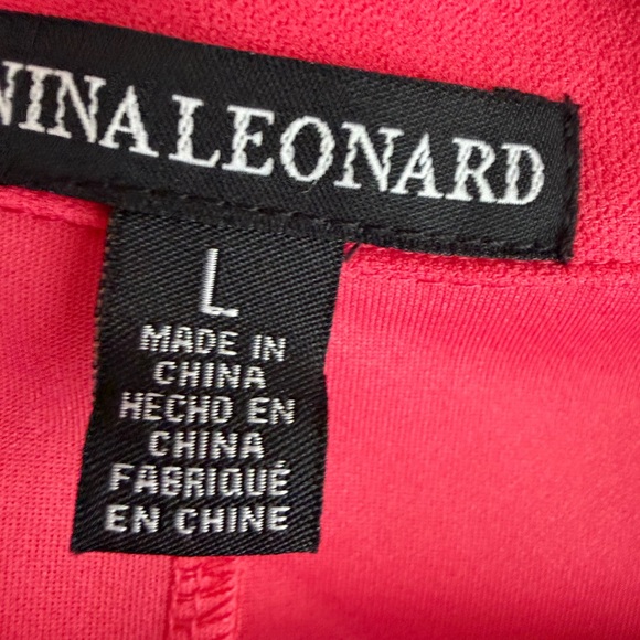 Nina Leonard size large used Elegant Pink Sleeveless Dress - Picture 10 of 11